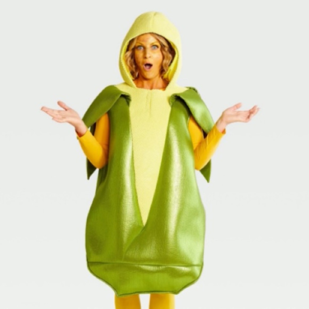 Unisex Green Yellow Corn‎ on the Cob Costume. OSFM.